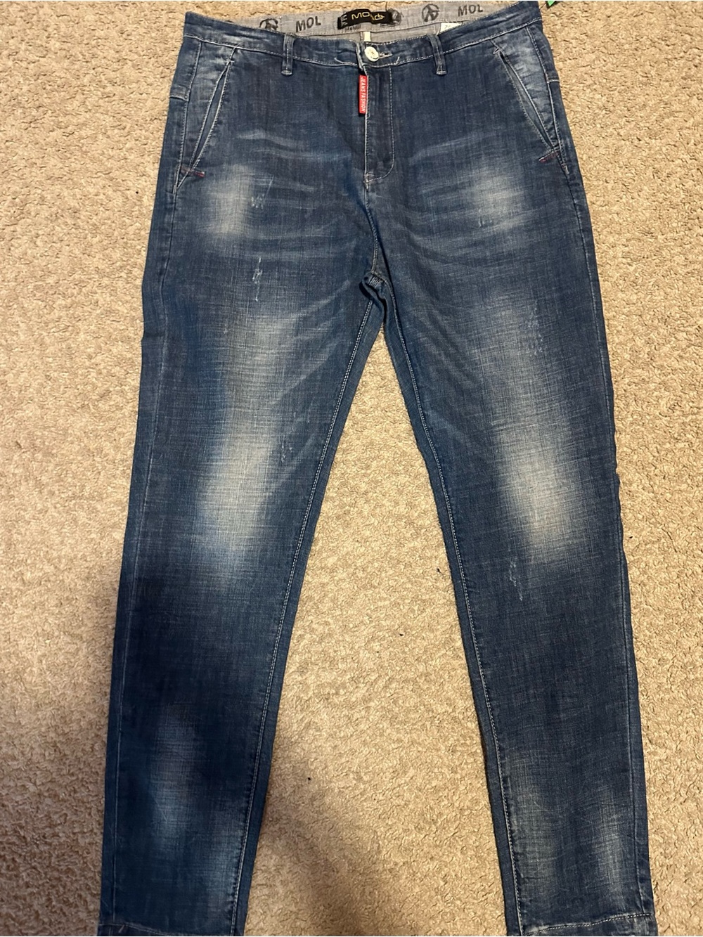 Dark Blue Straight-Leg Women's Jeans